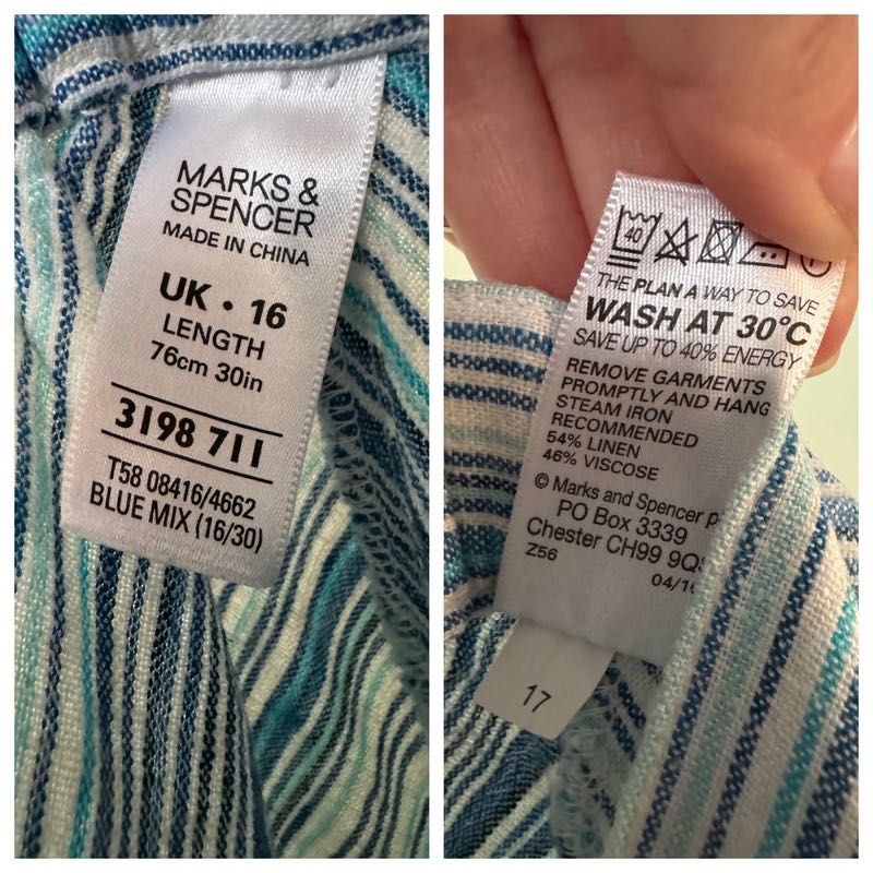 Лляна спідниця міді «M&S»