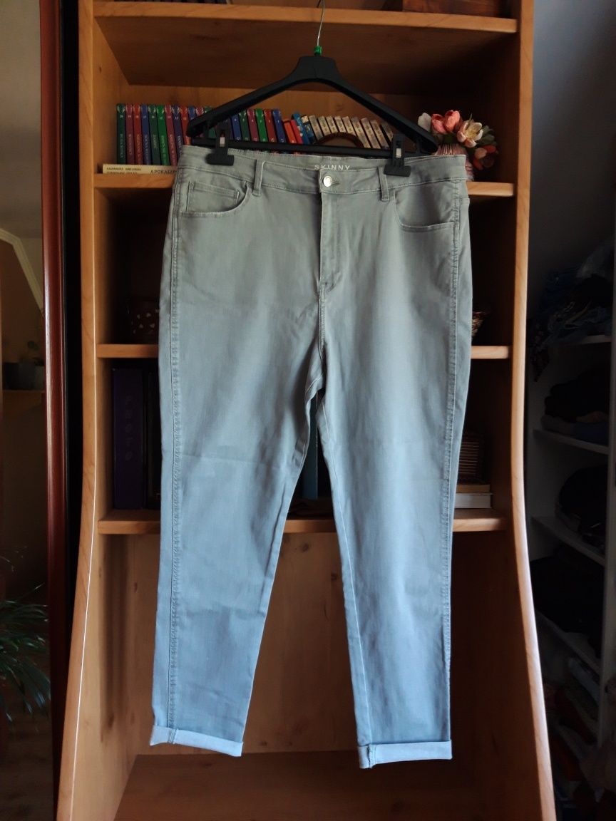 Szare jeansy skinny z wysokim stanem rozmiar 46/48/50  3XL  M&S