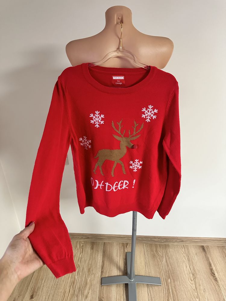Sweterek swiąteczny rozmiar M George sesja święta christmas
