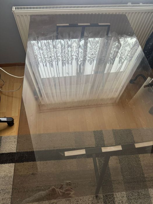 Biurko szklane, stół IKEA