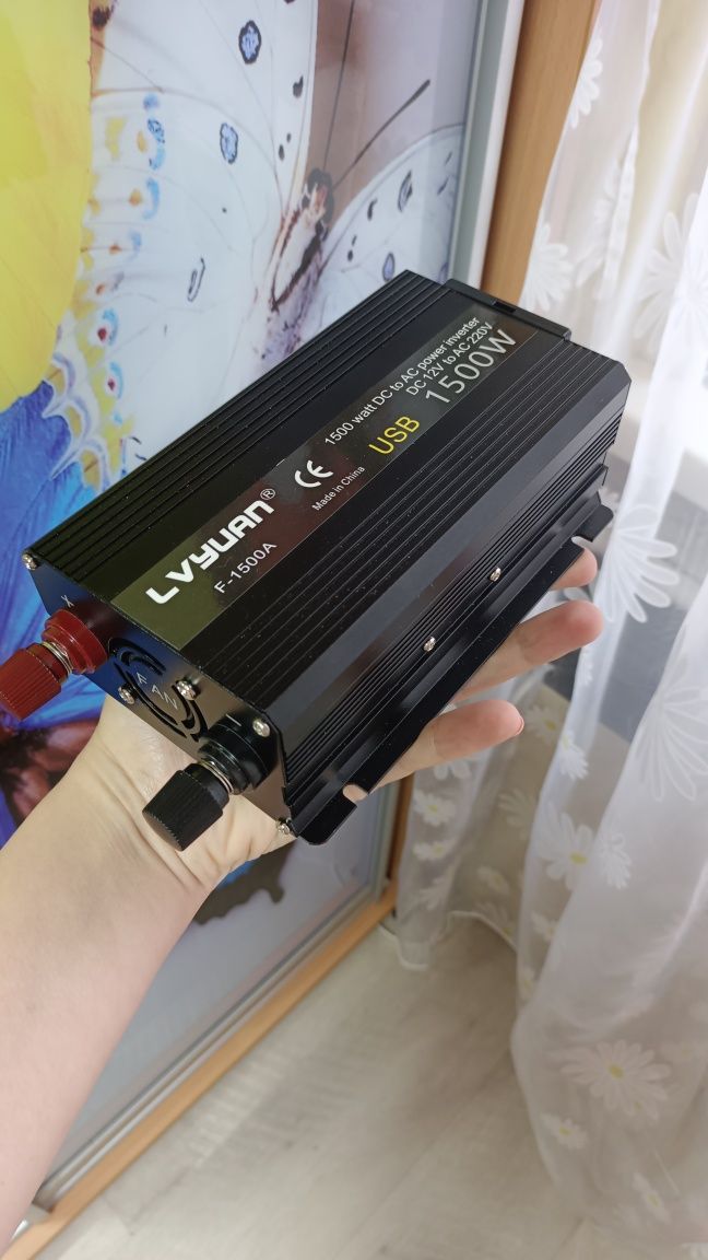 Инвертор / преобразователь 1500w з двома виходами usb