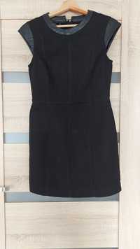 Czarna sukienka z krótkim rękawem Mango nowa rozmiar S