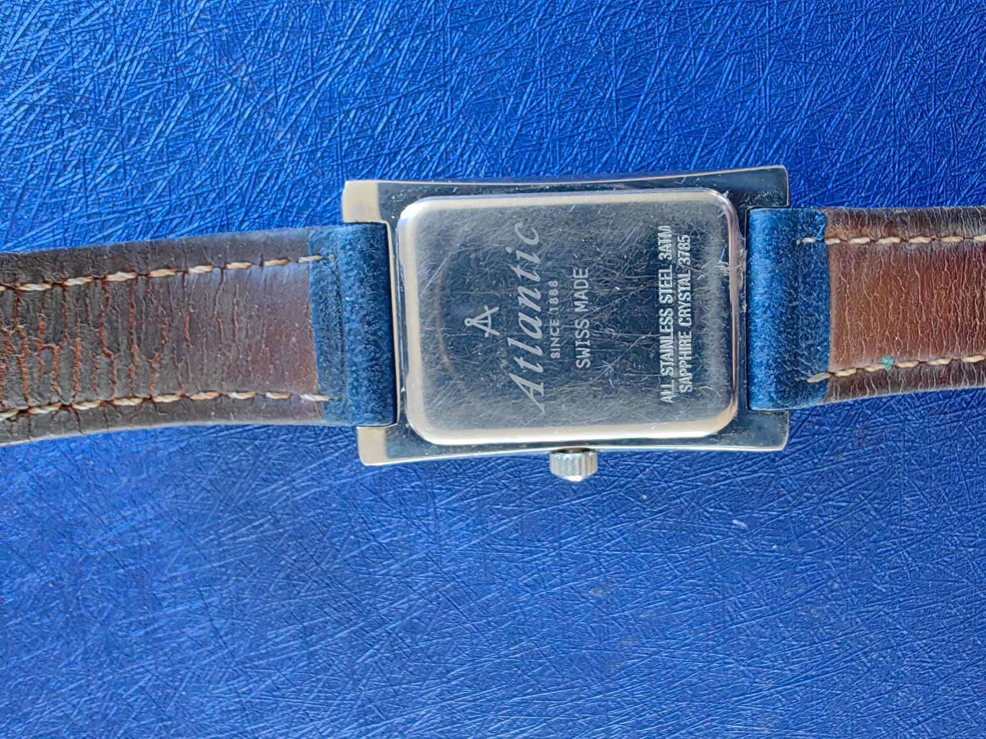 Zegarek męski garniturowy Atlantic z paskiem skórzanym