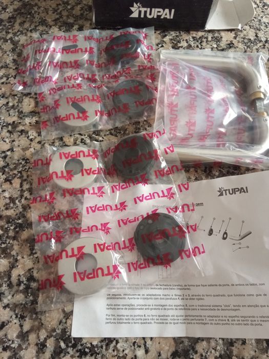 fechadura completa com Puxadores TUPAI em inox