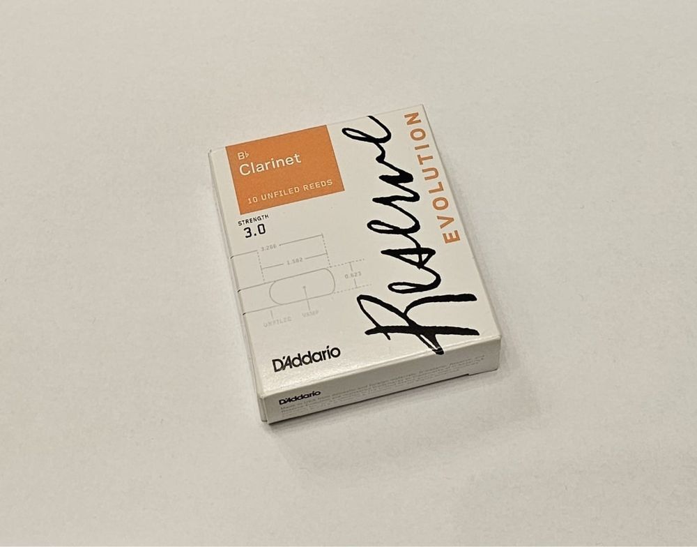 Stroiki do klarnetu Bb D’Addario Reserve Evolution 10-szt. Grubość 3.0