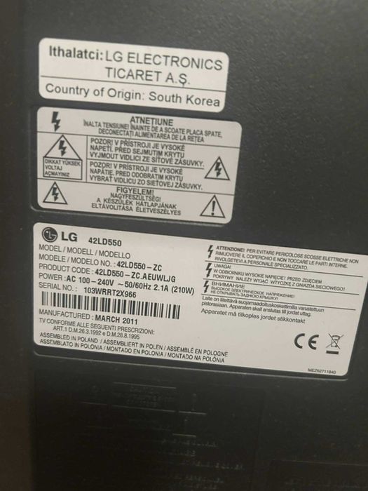 Telewizor 42 cale LG sprawny, Gdańsk