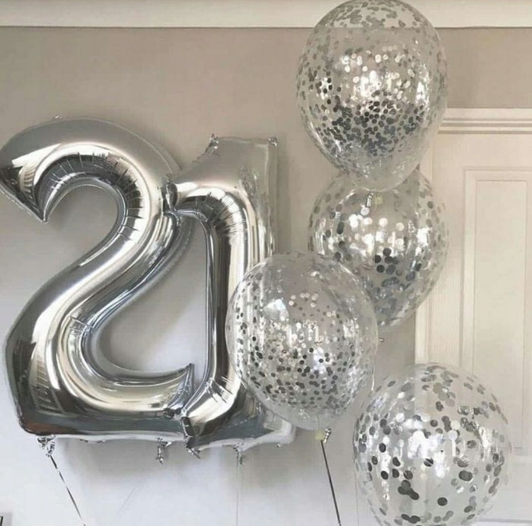 Balony na hel urodziny cyfry 1-9 100cm.PompoWanie HeLem