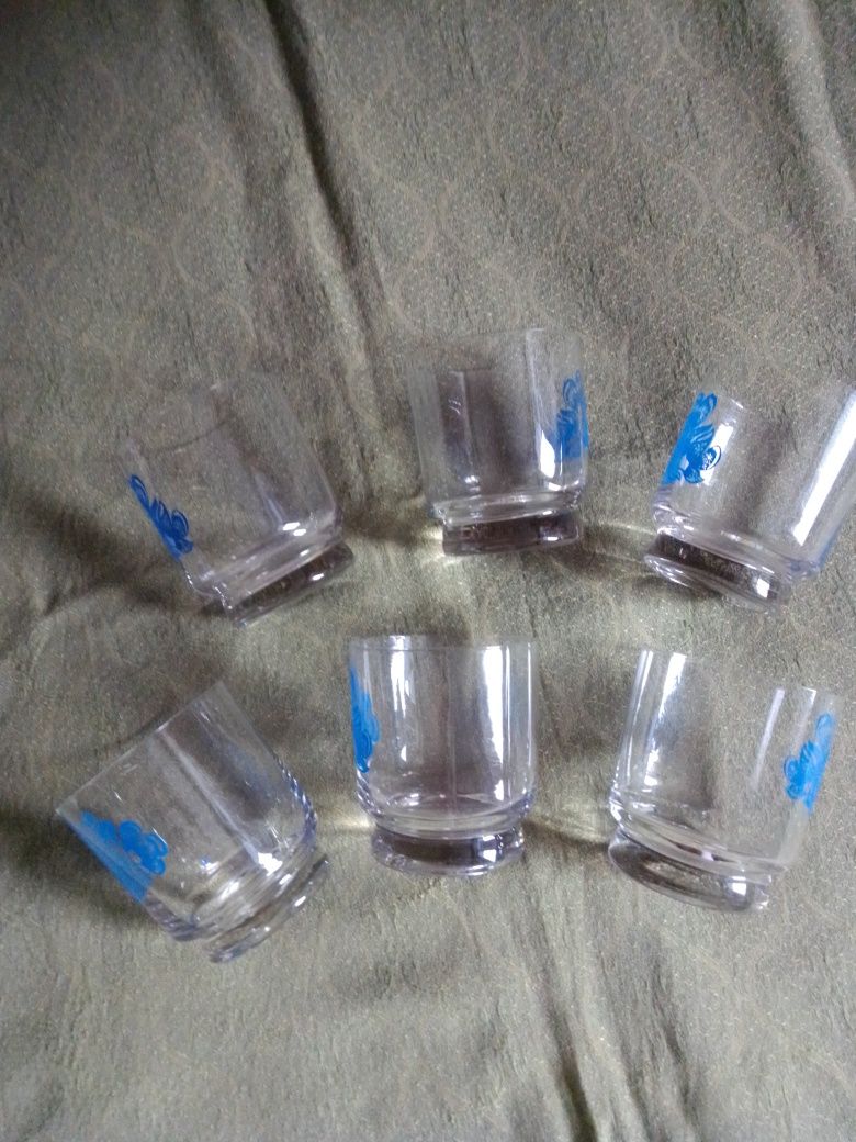 Стаканы стекло,с рисунком,6 шт.120 гр.