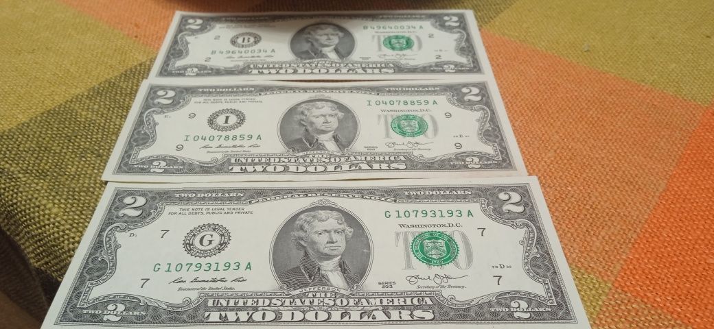 Колекція , щасливі 2 доларові банкноти