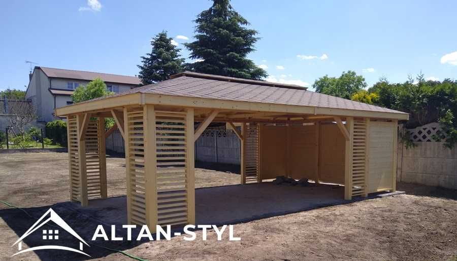 Altany, altanki, wiaty, altana ogrodowa MILENA 4x7,5m PRODUCENT