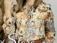 Tunica estampada em camel/verde (NOVA POR ESTREAR)