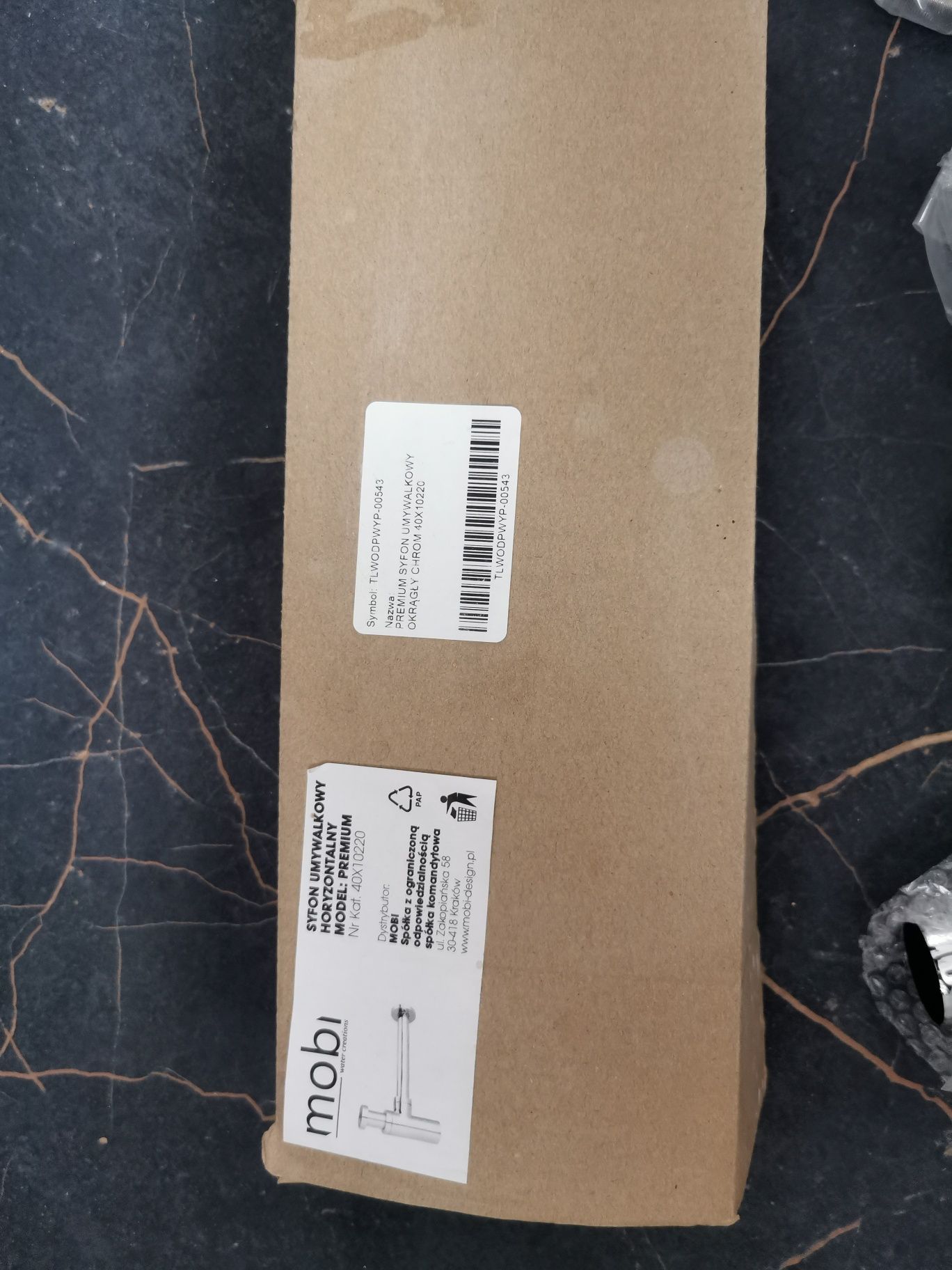 Syfon UMYWALKOWY horyzontalny MOBI 40x10220 + korek klik okrągły