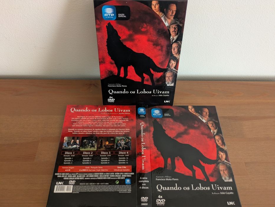 Serie Completa RTP | 4 DVDs "Quando os Lobos Uivam " (Como Novo)