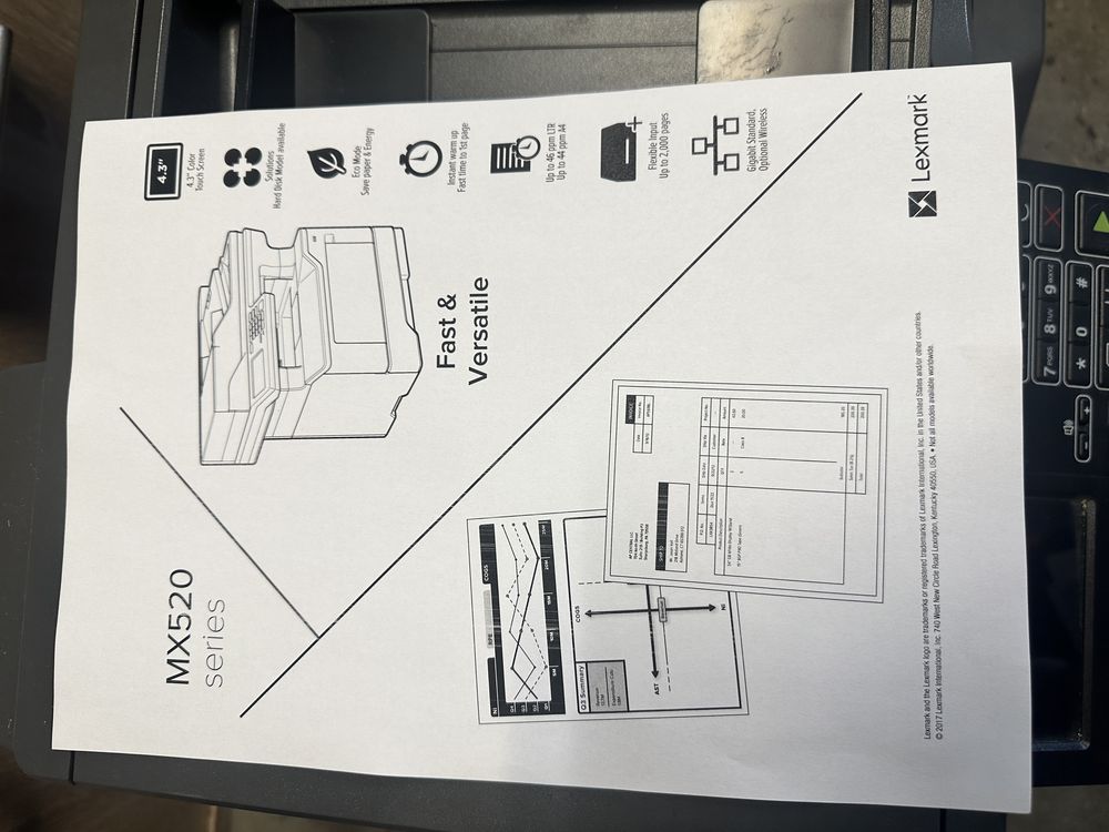 Drukarka Lexmark MX522adhe USB A4 Laserowa