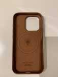 Capa em pele genuina iphone 15 pro