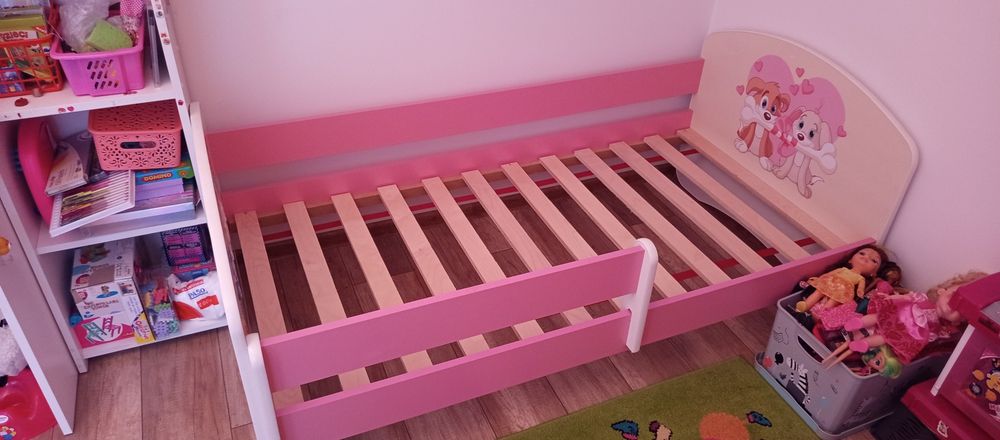 Łóżko łóżeczko 160x80 materac dziecięce dla dziewczynki