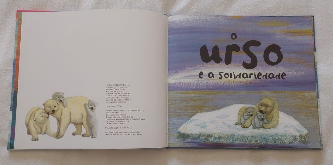 Livro "Urso e a Solidariedade" Infanto/Juvenil