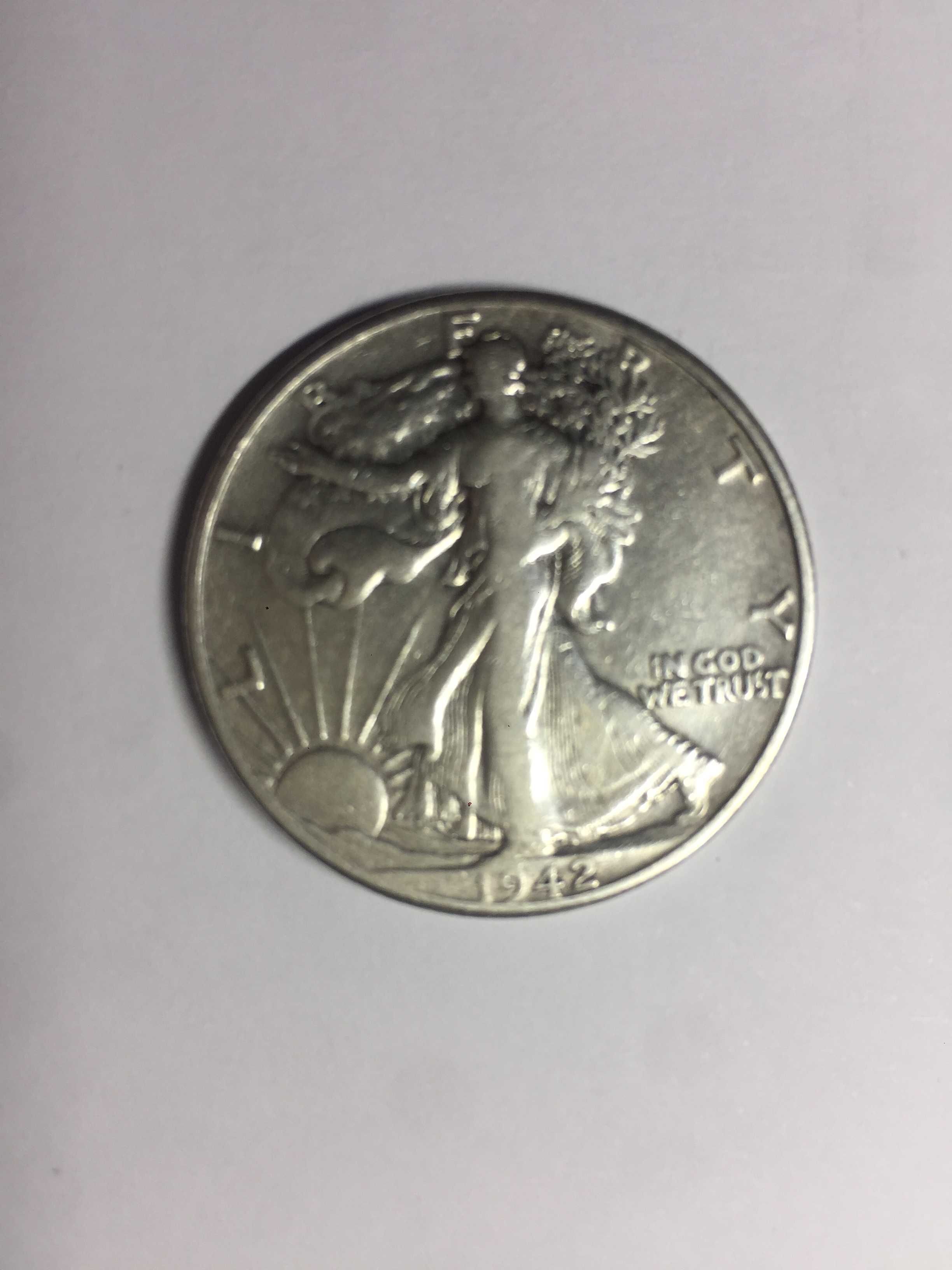 USA 1/2 DOLARA 1942 Walking Liberty Half Dollar odwrotka