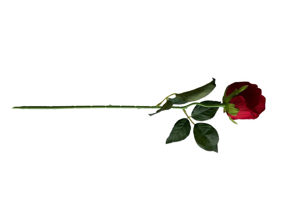 RÓŻA WELUROWA - DUŻA GŁÓWKA -  kwiat sztuczny (cena podana za 1sztuke)