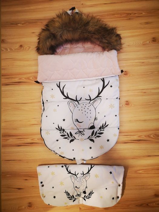 Śpiworek zimowy do wózka lub na sanki