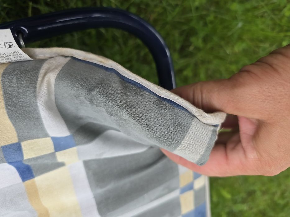 Łóżko polowe turystyczne z miękkim i wygodnym materacem regulowany zag