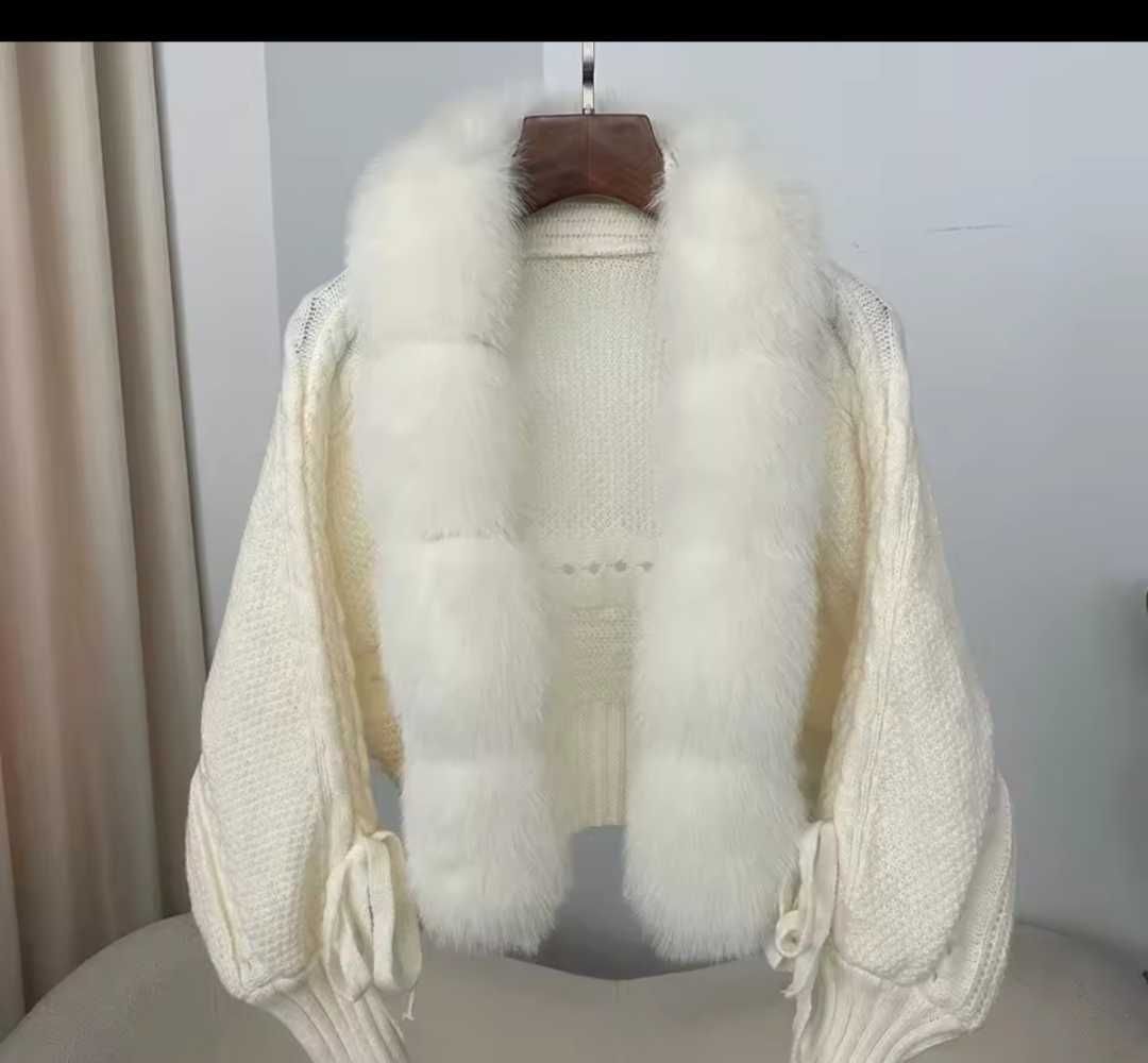 Sweterek lisy naturalne piękne