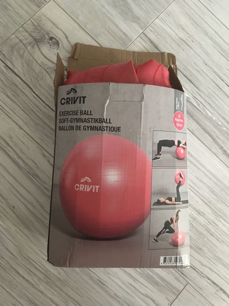 Nowa Miękka piłka gimnastyczna crivit lidl 55cm