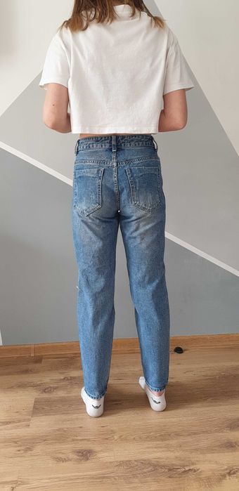 Jeansy z dziurami boyfrend r.34