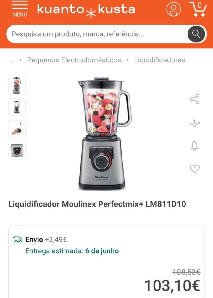 Liquidificadora Moulinex nova