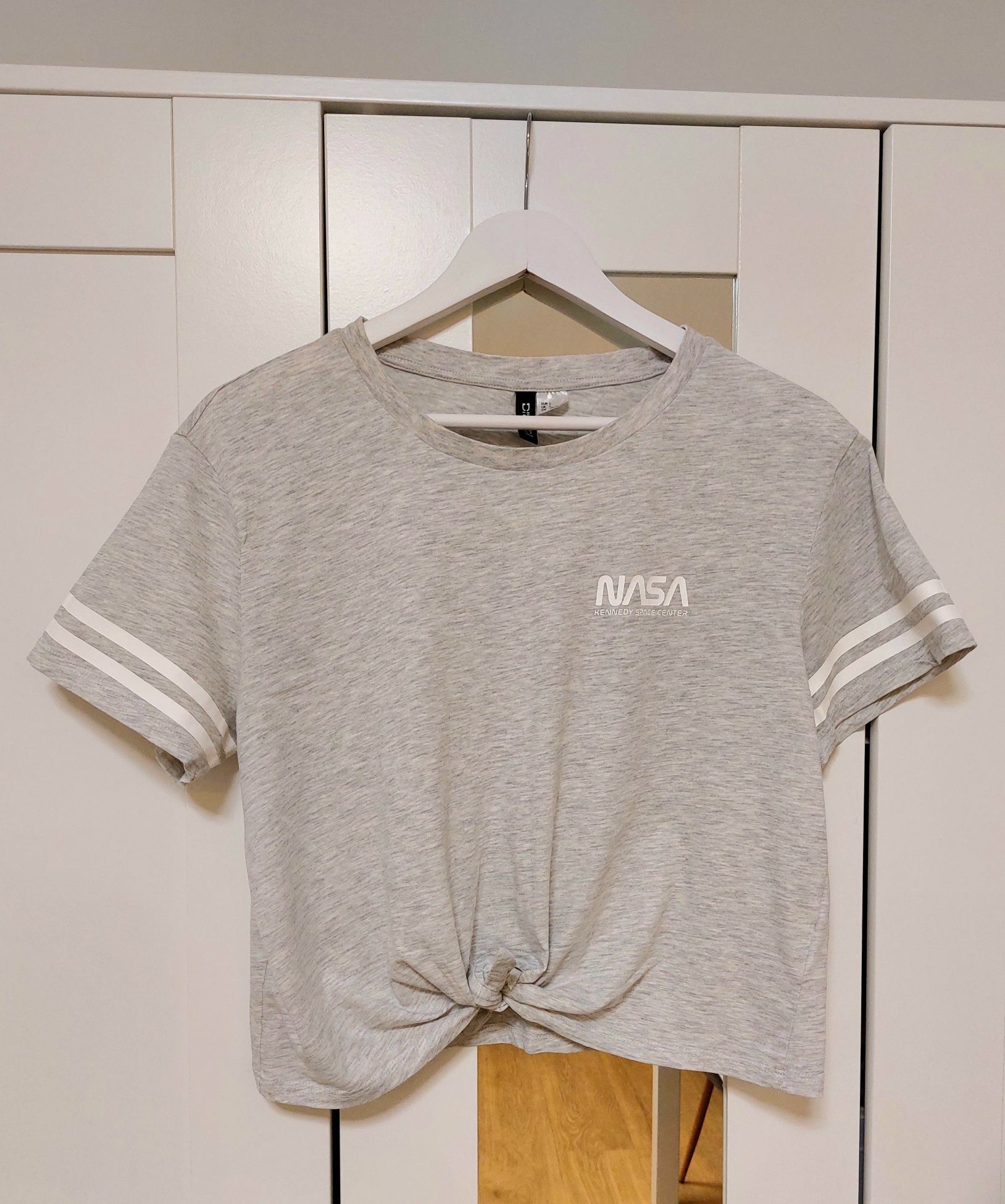 Jasnoszary crop top H&M