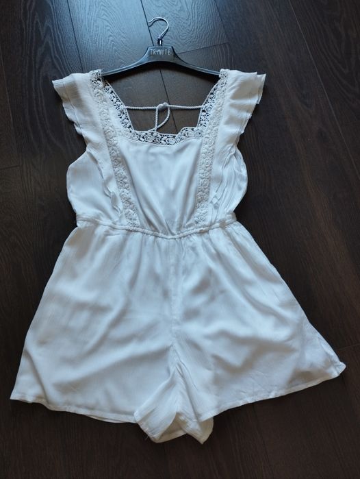 Biały kombinezon boho rozmiar L /XL