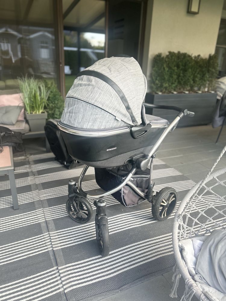 Wózek dziecięcy BEBETTO BRESSO Premium Class 2w1 szary