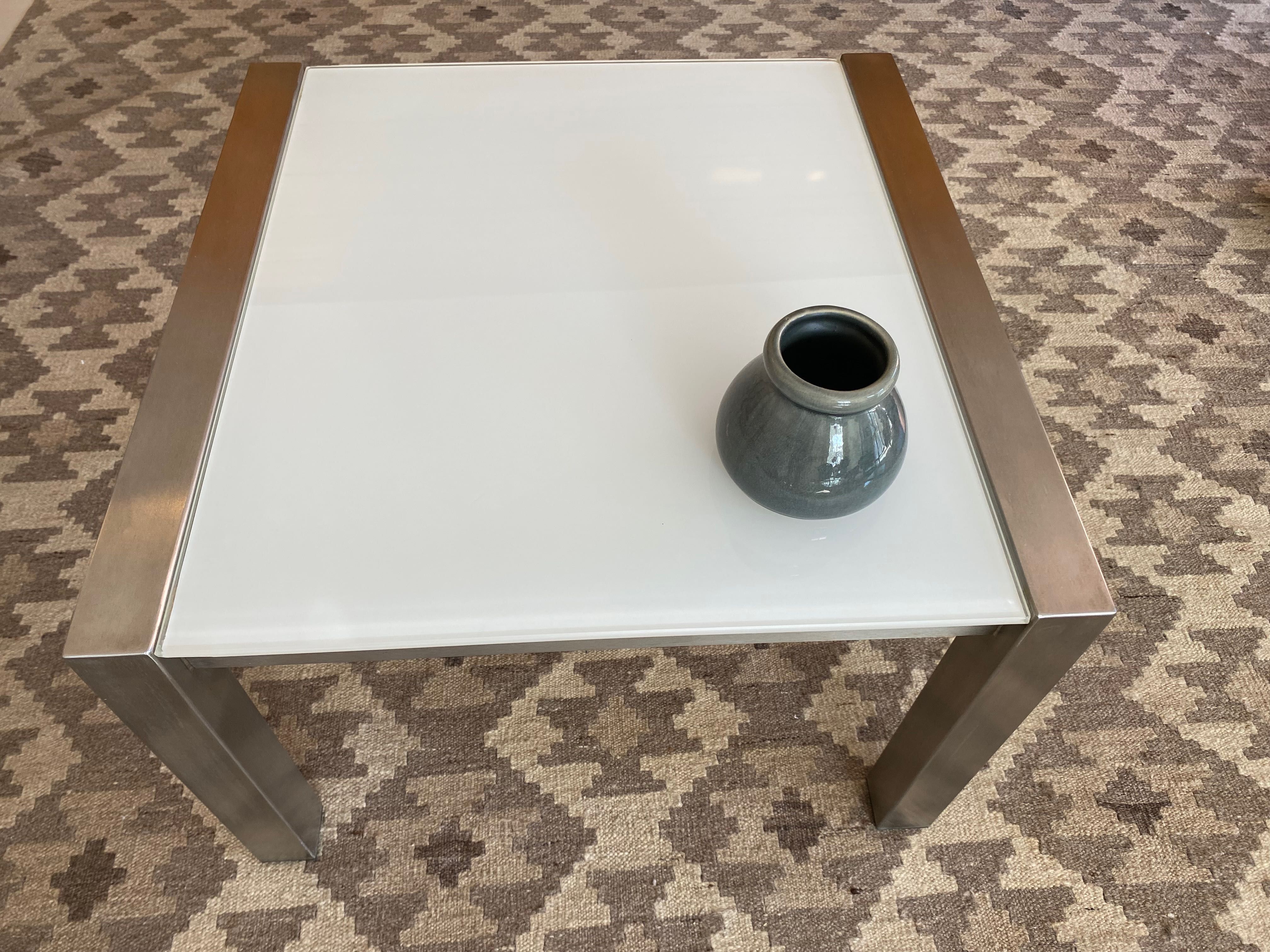 Mesa - Cane-Line - Dinamarca - Aço - Vidro Branco