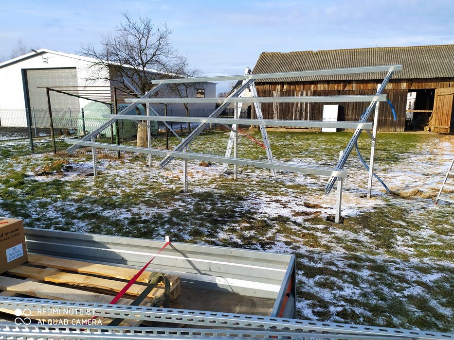 KONSTRUKCJA PV kompletna na grunt dwupodporowa fotowoltaika