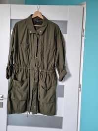 Sinsay parka wiosenna M L 38 40 płaszcz wiosna khaki lekki