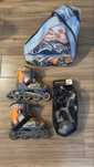 Regulowane rolki dziecięce HotWheels + ochraniacze, rozmiar EU 31-34