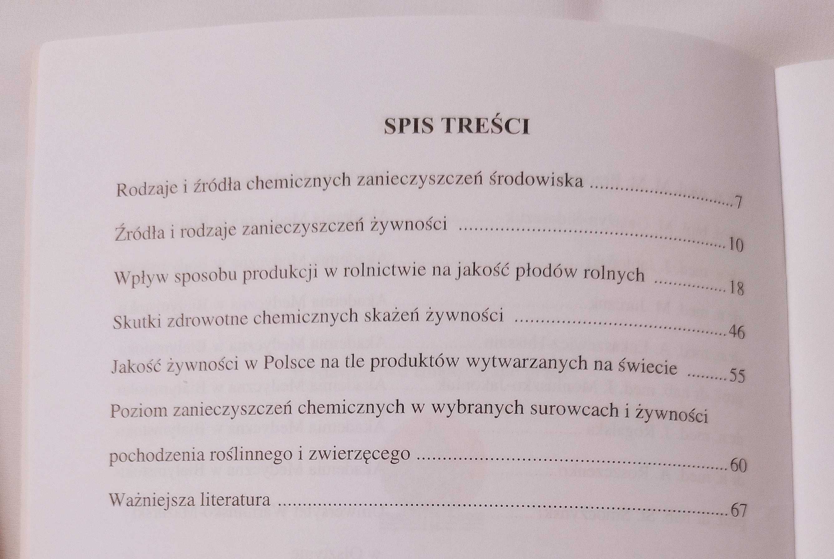 Wpływ skażeń środowiska na jakość produktów spożywczych