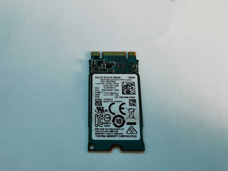Dysk SSD Toshiba 128GB PCIe M.2 NVMe (T2)
