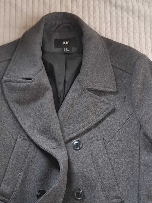 H&M jak nowa męska wełniana kurtka r.46/S_M