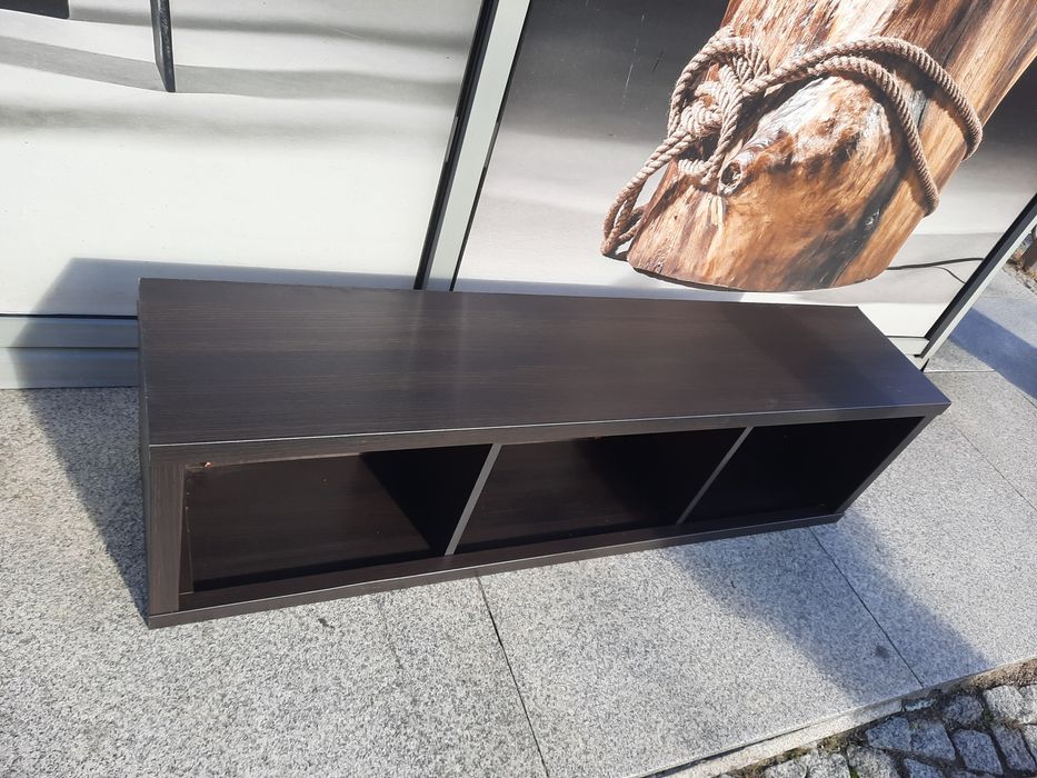 regał biurowy pokojowy na książki segregatory  półka słupek cieny brąz