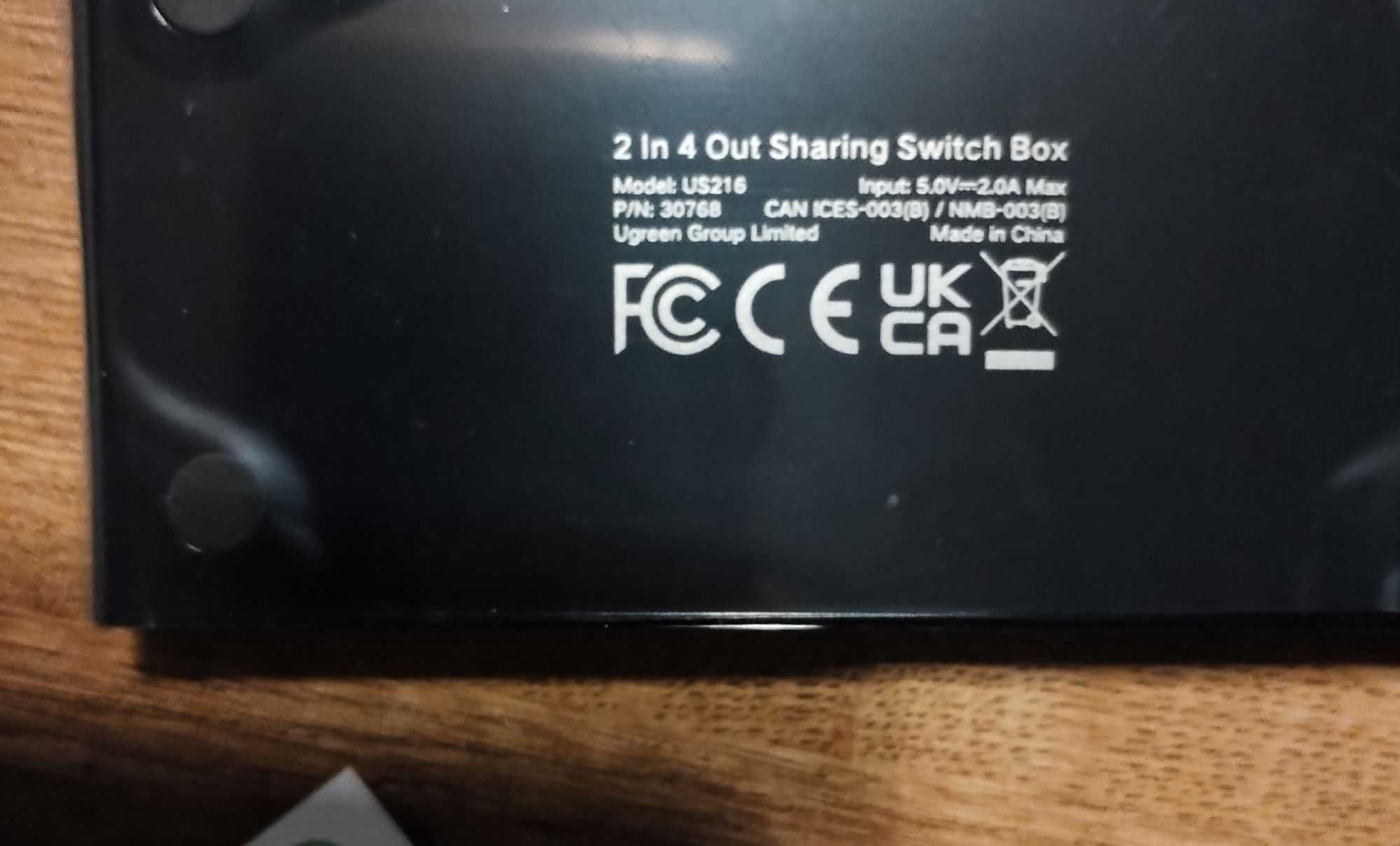 Ugreen switch box HUB przełącznik 4x USB 3.2 Gen 1