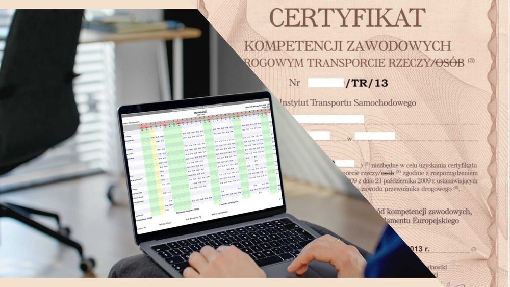 Użyczenie certyfikatu kompetencji zawodowych+ rozliczanie kierowców