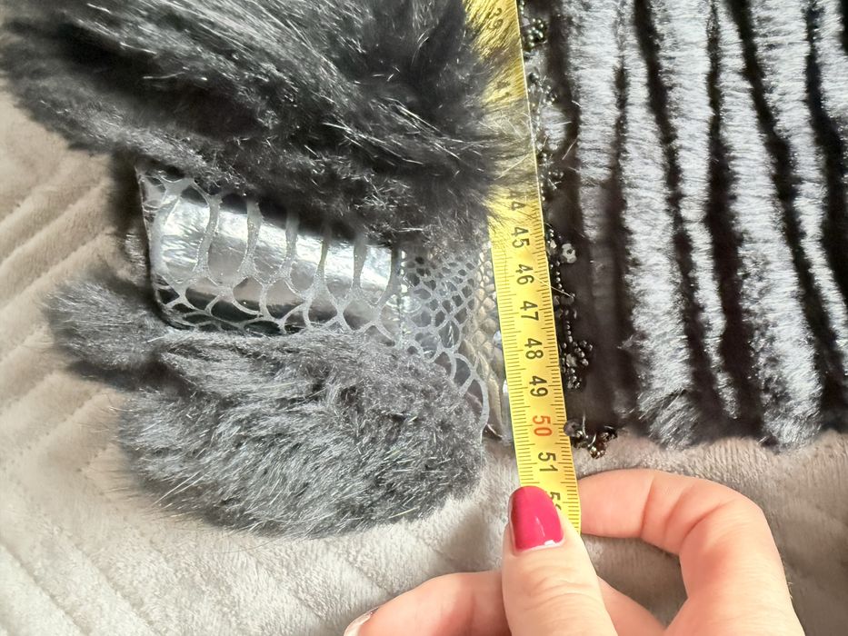 Kurtka futro z lisa i królika jakość PREMIUM M/L