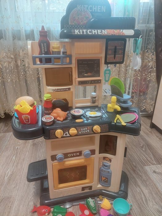 Кухня дитяча інтерактивна 80 см MJL-911 пар, вода, звук, світло