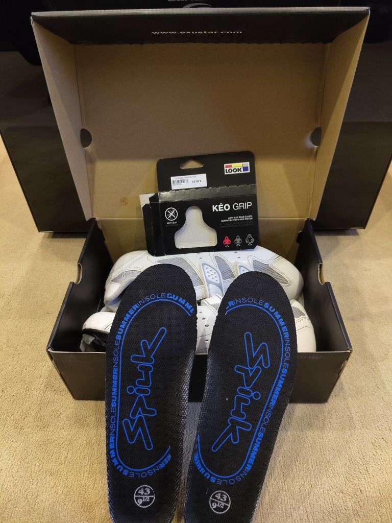 Sapatos Ciclismo Exustar Road - 43 EU - Branco