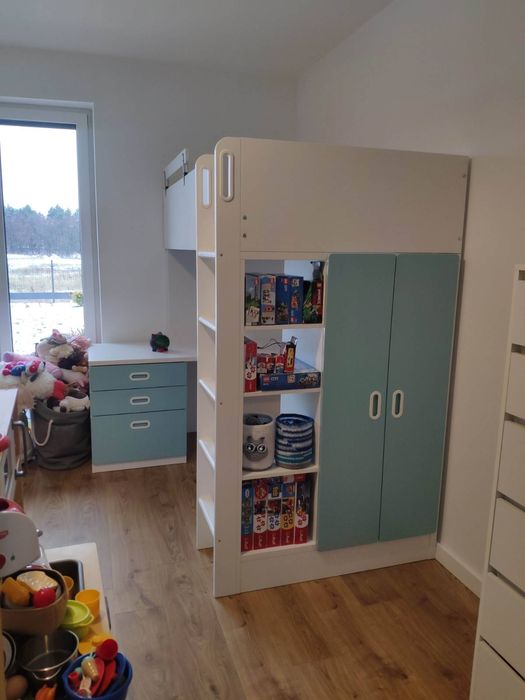 Ikea Smastad łóżko piętrowe antresola biurko