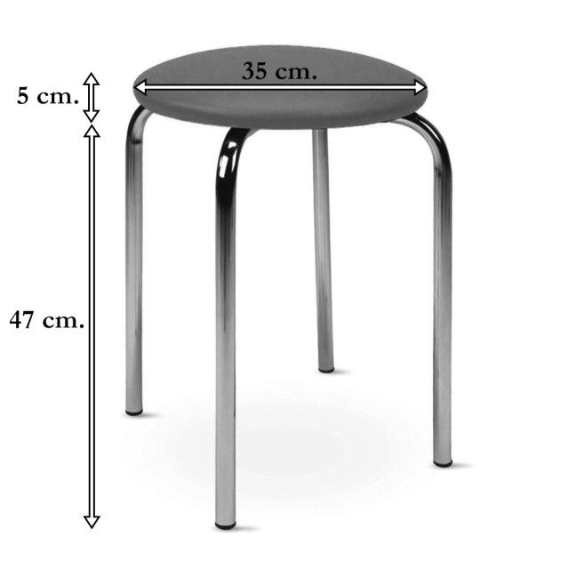 Taborety, taboret kuchenny, metalowy, chromowany.