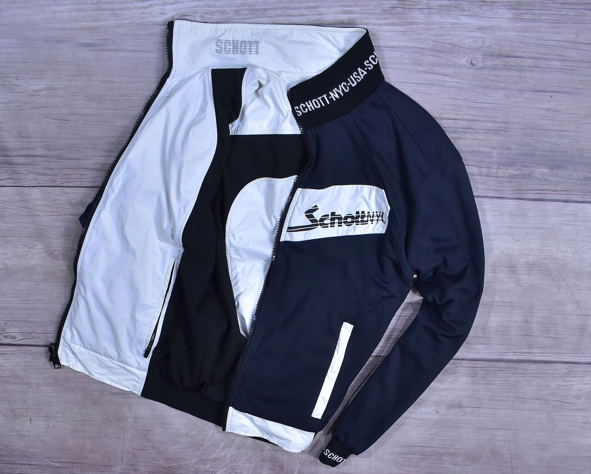 Schott Dwustronna Kurtka Męska Wiatrówka M / L
