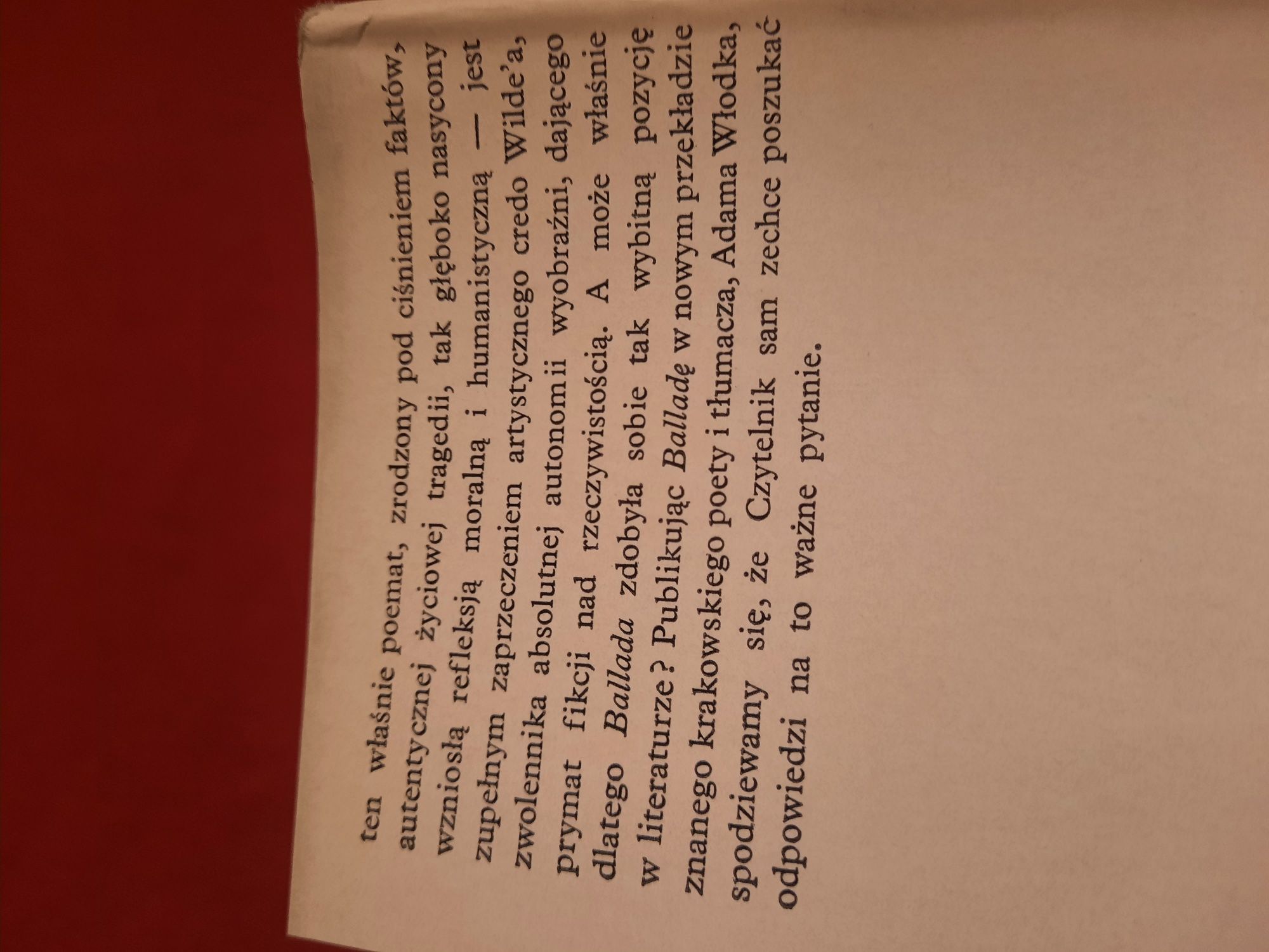 Ballada o więzieniu w Reading Oscar Wilde polski i angielski