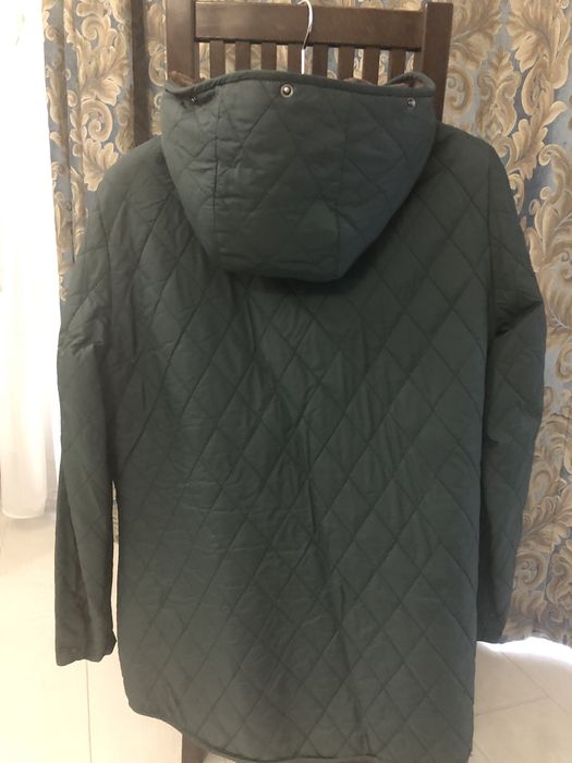 Зимова куртка-парка темно-зеленого кольору (злегка хамелеон).